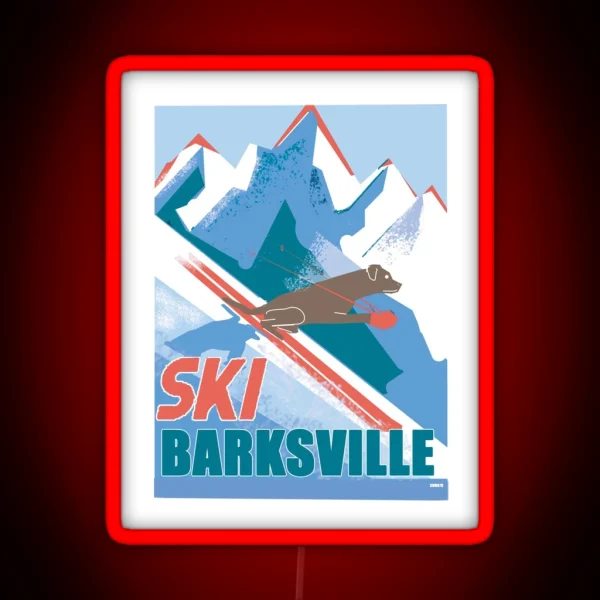 Ski Barksville RGB Neon Sign