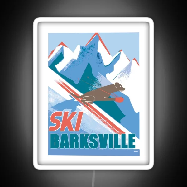 Ski Barksville RGB Neon Sign