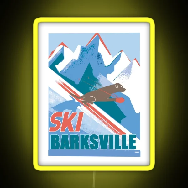 Ski Barksville RGB Neon Sign