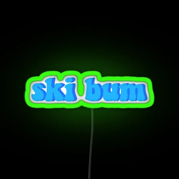 Ski Bum RGB Neon Sign