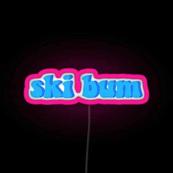Ski Bum RGB Neon Sign
