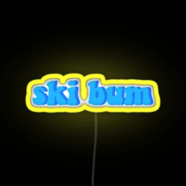 Ski Bum RGB Neon Sign