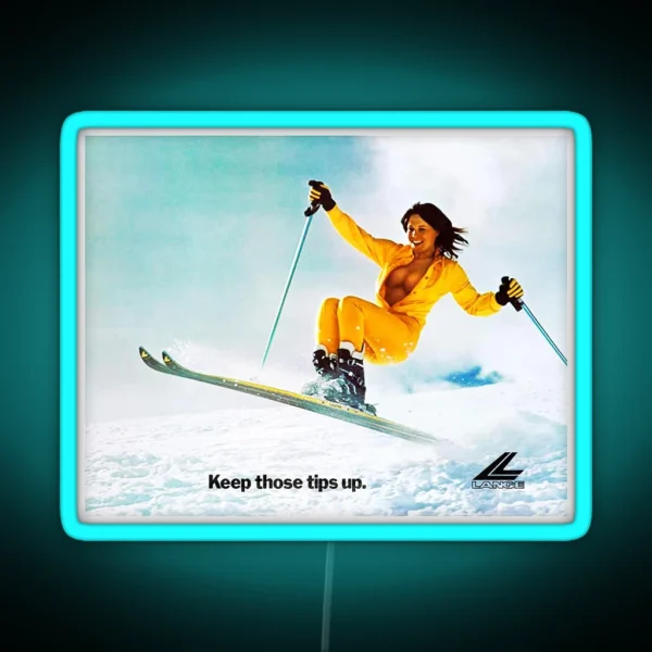 Ski Girl RGB Neon Sign
