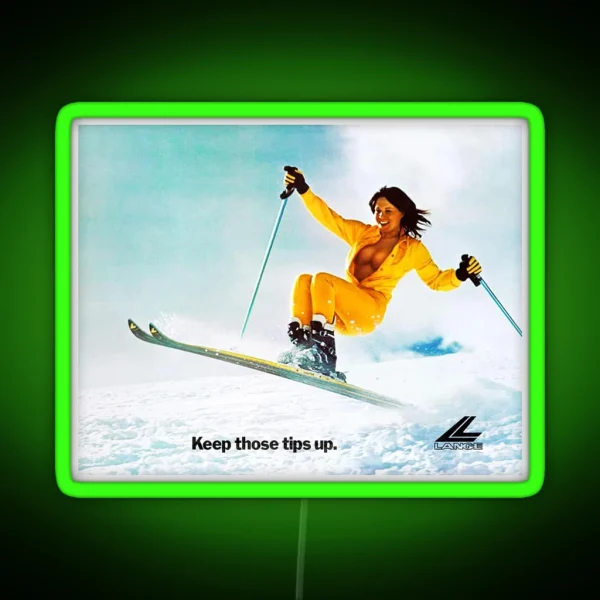Ski Girl RGB Neon Sign