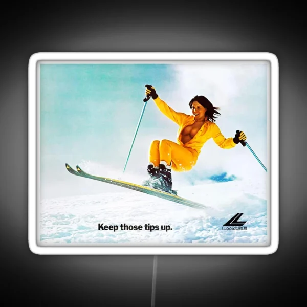 Ski Girl RGB Neon Sign
