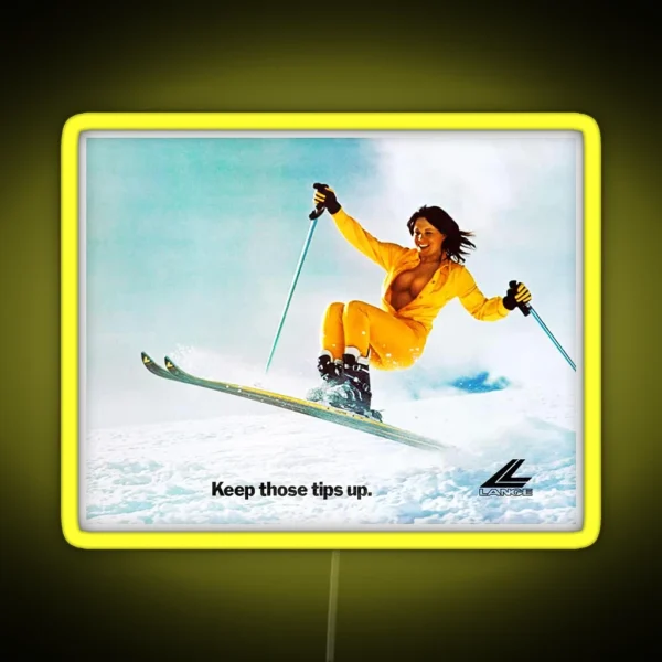 Ski Girl RGB Neon Sign