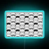 Monochromatic neon blue ski goggles pattern