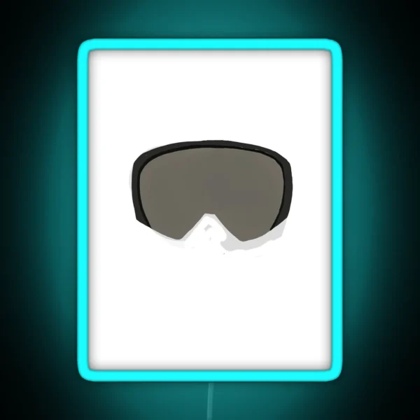 Ski Goggles Grey RGB Neon Sign