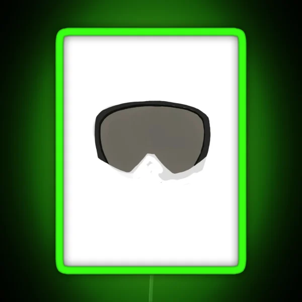 Ski Goggles Grey RGB Neon Sign