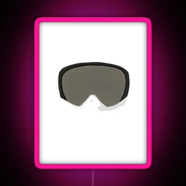 Ski Goggles Grey RGB Neon Sign