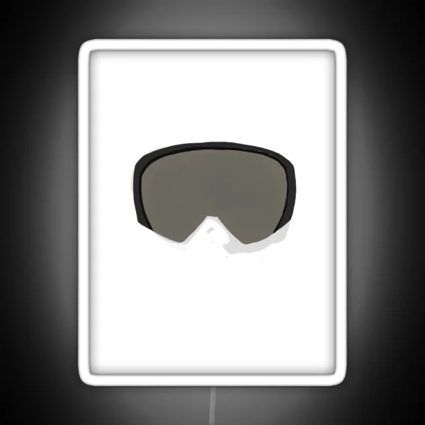 Ski Goggles Grey RGB Neon Sign