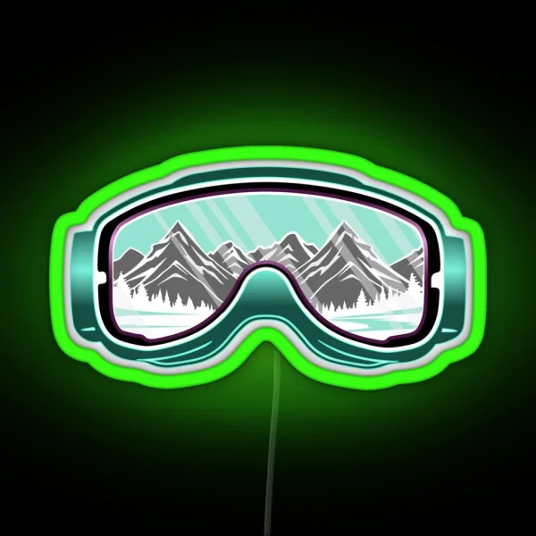 Ski Goggles RGB Neon Sign