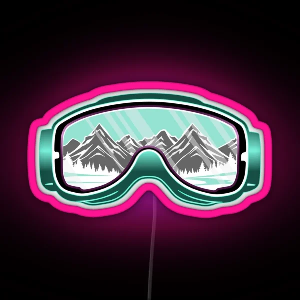 Ski Goggles RGB Neon Sign