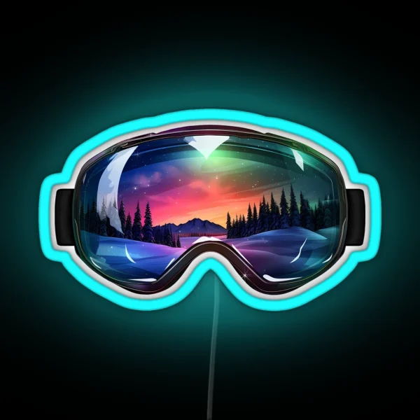 Ski Goggles Sledding Goggles Colorful RGB Neon Sign