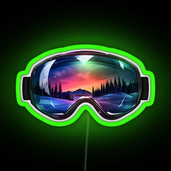 Ski Goggles Sledding Goggles Colorful RGB Neon Sign