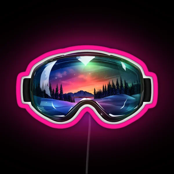 Ski Goggles Sledding Goggles Colorful RGB Neon Sign