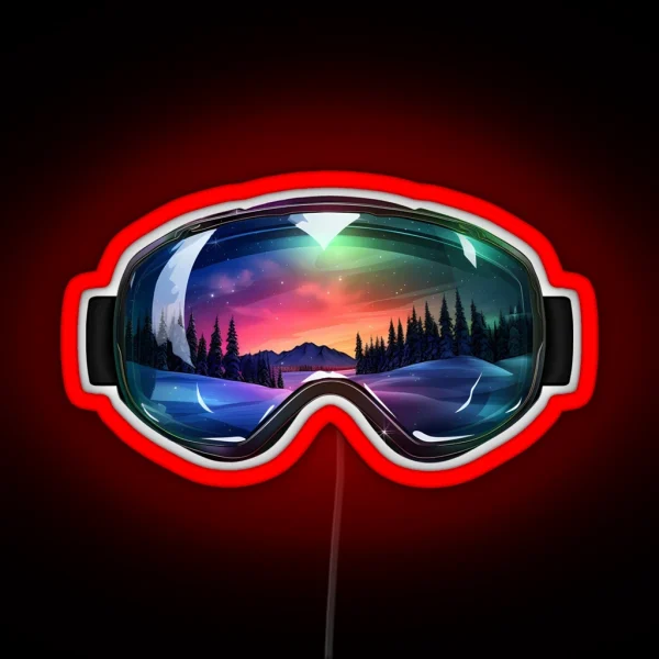 Ski Goggles Sledding Goggles Colorful RGB Neon Sign
