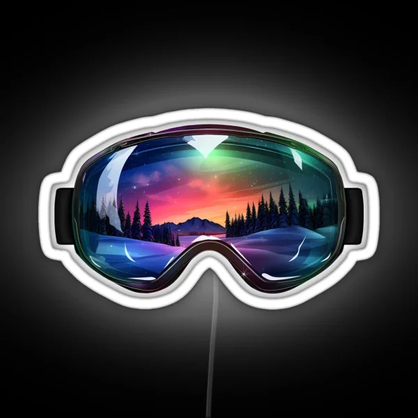 Ski Goggles Sledding Goggles Colorful RGB Neon Sign