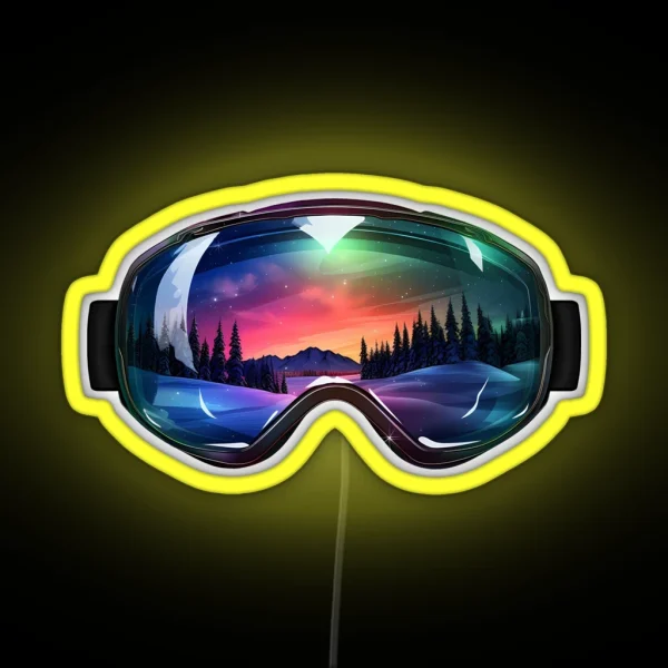 Ski Goggles Sledding Goggles Colorful RGB Neon Sign