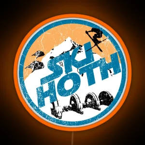 Ski Hoth Orange Ski Designs Dopeyart RGB Neon Sign