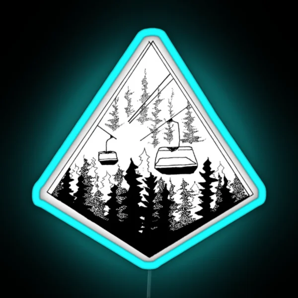 Ski Lift RGB Neon Sign