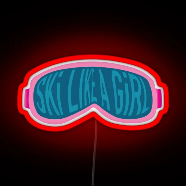 Ski LIKE A Girl RGB Neon Sign