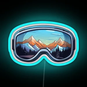 Ski Mountain Goggle Led RGB Neon Sign