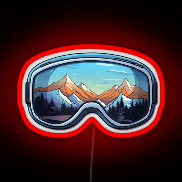 Ski Mountain Goggle Led RGB Neon Sign