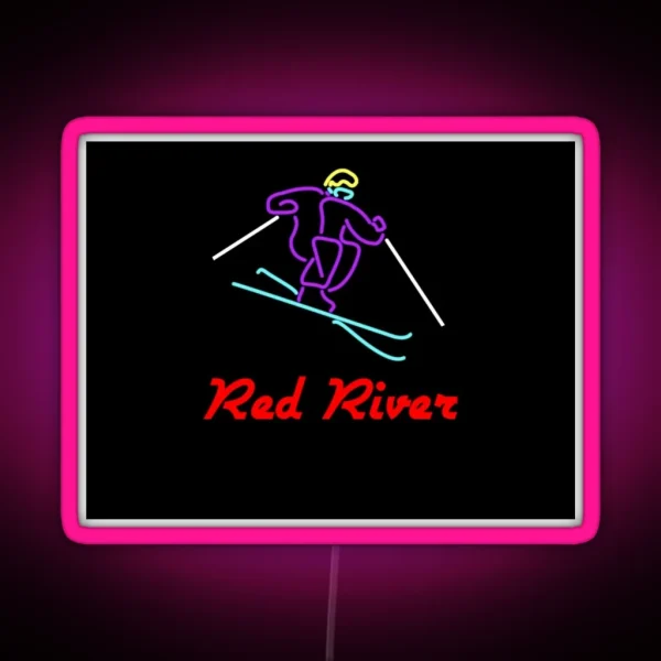 Ski Red River RGB Neon Sign