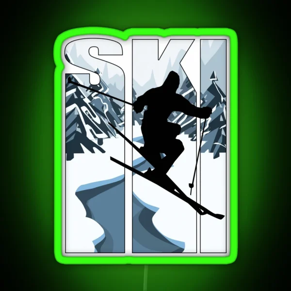 Ski RGB Neon Sign