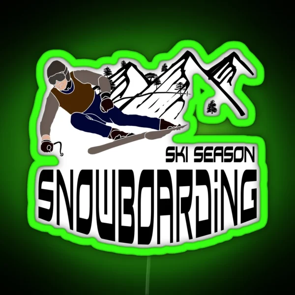 Ski Season Love Big Dumps V4 2021 RGB Neon Sign