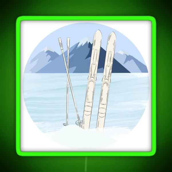 Ski Season RGB Neon Sign