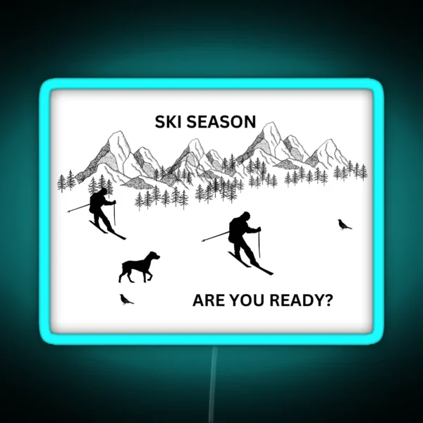 SKI SEASON RGB Neon Sign