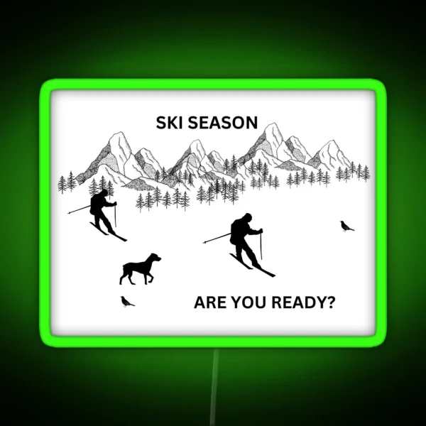SKI SEASON RGB Neon Sign