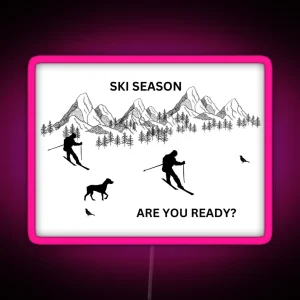 SKI SEASON RGB Neon Sign