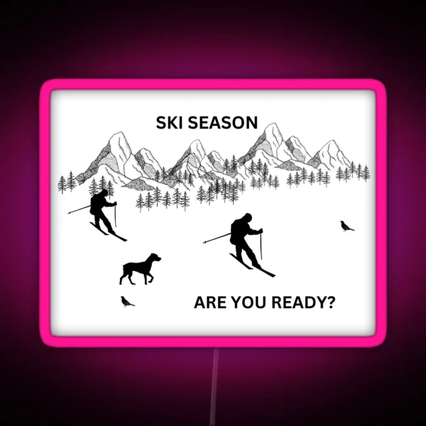 SKI SEASON RGB Neon Sign