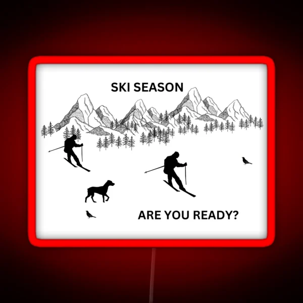 SKI SEASON RGB Neon Sign