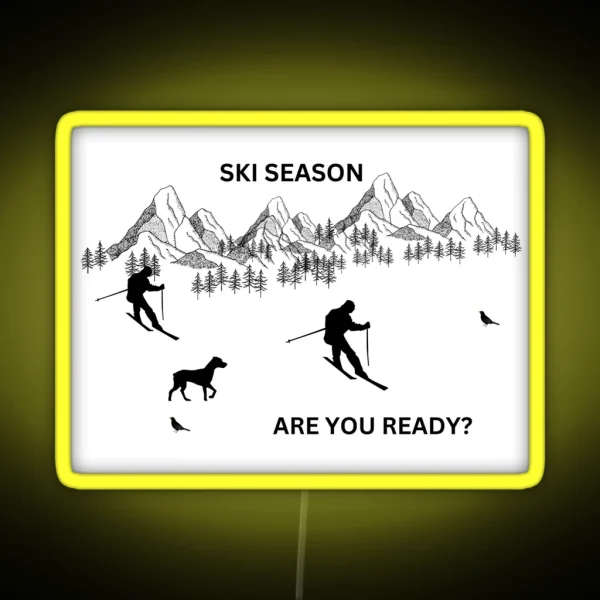 SKI SEASON RGB Neon Sign
