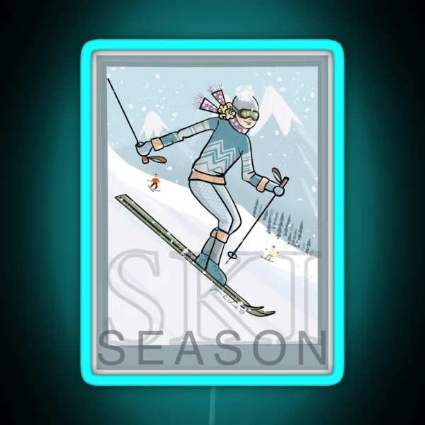 Ski Season RGB Neon Sign