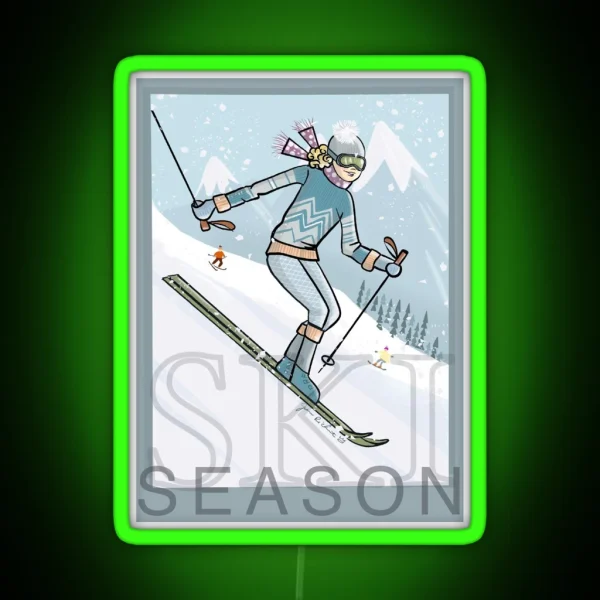 Ski Season RGB Neon Sign