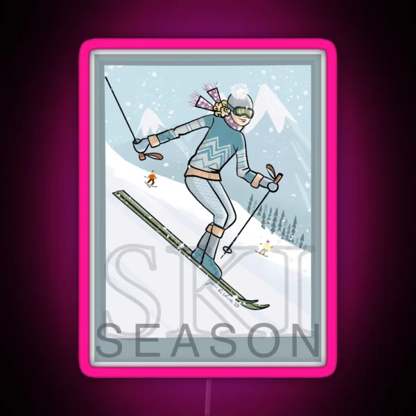 Ski Season RGB Neon Sign