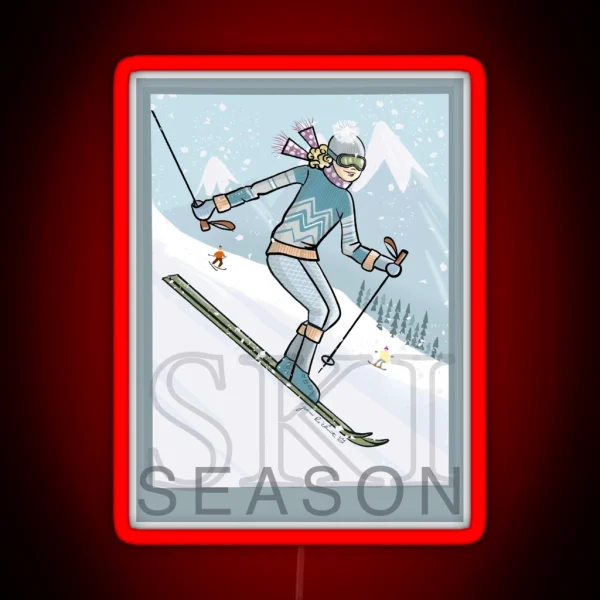 Ski Season RGB Neon Sign