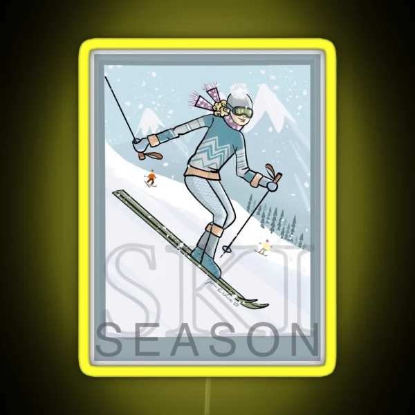 Ski Season RGB Neon Sign