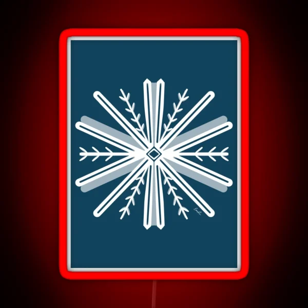 Ski Season Snowflakes RGB Neon Sign