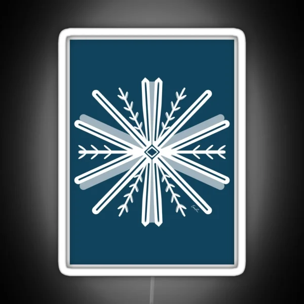 Ski Season Snowflakes RGB Neon Sign