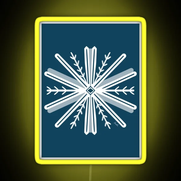 Ski Season Snowflakes RGB Neon Sign