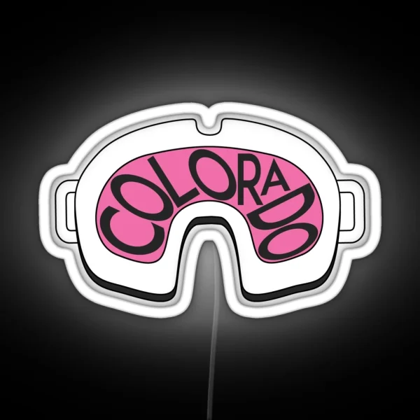 SKI SKIING COLORADO GOGGLES SNOWBOARD BRECKENRIDGE RGB Neon Sign