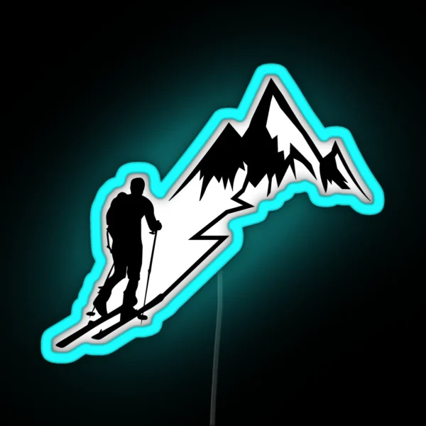 Ski Touring RGB Neon Sign