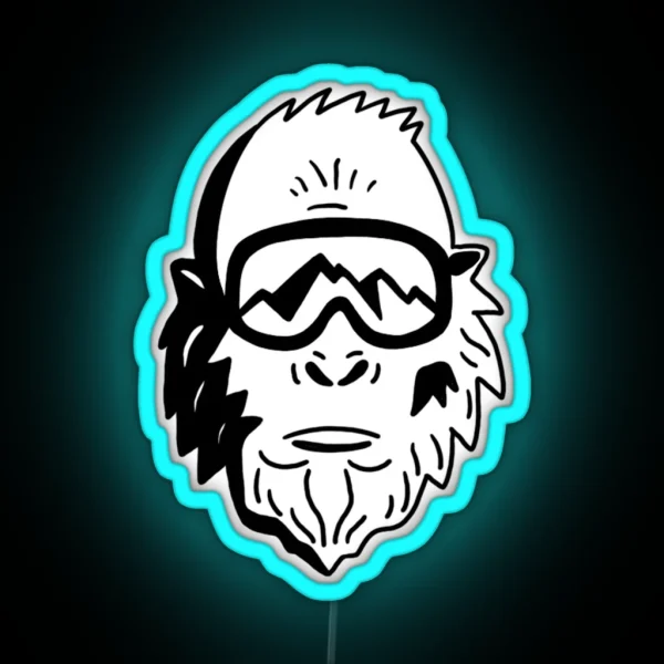 Ski Yeti RGB Neon Sign