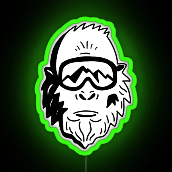 Ski Yeti RGB Neon Sign